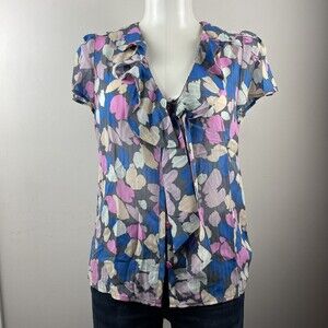 Vintage coquette y2k marc by marc jacobs silk button down blouse top size 4